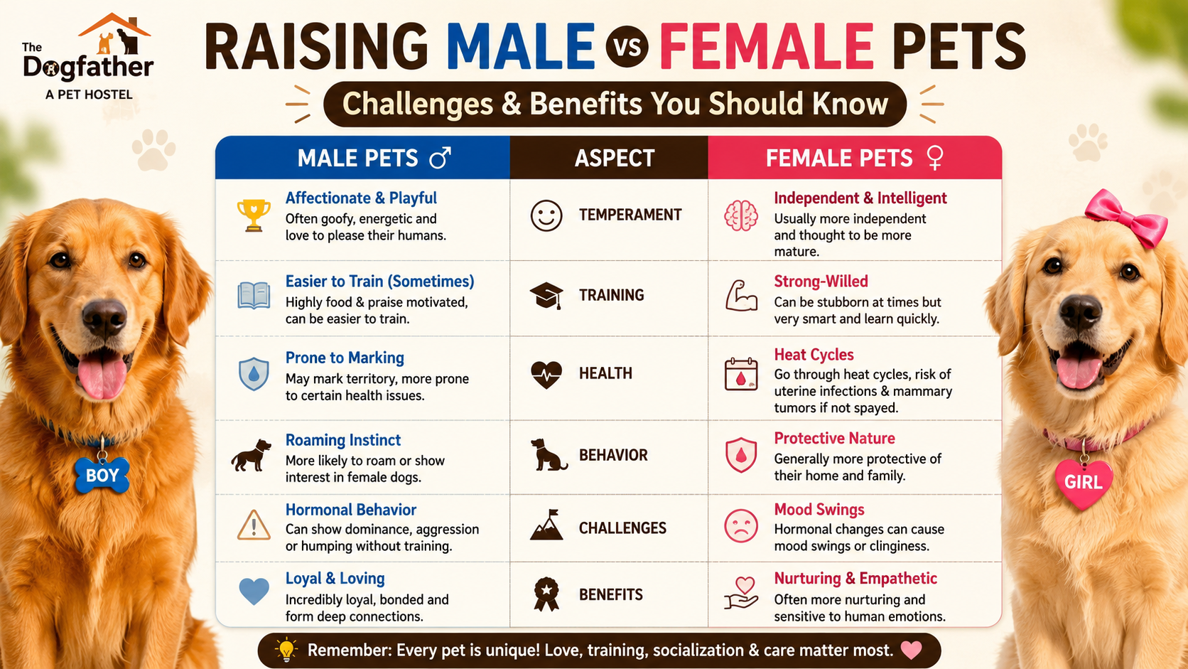 Raising Male VS Female Pets
